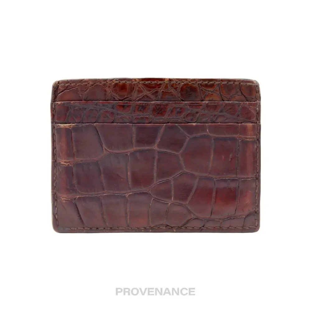 🔴 Gucci Card Holder Wallet - Crocodile Leather - Picture 3 of 7